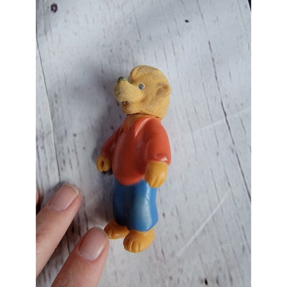 Berenstain Berenstein Bears Brother Bear Flocked Head Vintage Figure 1988 - Picture 2 of 6